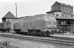 Die am 8. Oktober 1965 beim Bw Bielefeld in Dienst gestellte V 160 048 zu Gast im Bw Minden (Westf). (02.07.1966) <i>Foto: Basil Roberts</i>