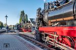 Zugkreuzung zwischen 99 4631 und 99 1782, die mit P 109 aus Lauterbach Mole in Binz LB angekommen ist. (16.10.2026) <i>Foto: Joachim Schmidt</i>