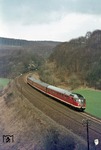 613 618 unterwegs als E 3541 nach Bad Harzburg bei Kreiensen-Orxhausen. (07.04.1976) <i>Foto: Wolfgang Bügel</i>