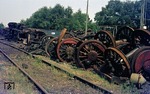 Die traurigen Überreste der 051 247 (ex Bw Duisburg-Wedau). (26.06.1976) <i>Foto: Wolfgang Bügel</i>