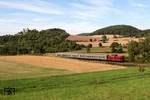 Ein weiterer Gast beim 5. Streckenfest der Kurhessenbahn war die altrote 212 299 (V 100 2299), aufgenommen bei Volkmarsen. (02.09.2012) <i>Foto: Wolfgang Bügel</i>