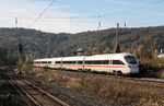 Nachschuss auf einen Ersatzzug in Form des Neigetechniktriebwagens 411 511/011 als ICE 1023 (Hamburg - Frankfurt) in Wuppertal-Steinbeck. (31.10.2012) <i>Foto: Wolfgang Bügel</i>