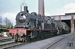 78 021 und eine unbekannte pr. G 8.1 (Baureihe 55.25) im Bw Köln-Deutzerfeld. (08.05.1967) <i>Foto: Wolfgang Bügel</i>