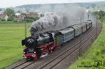 01 150 auf ihrer ersten Fahrt von Meiningen nach Heilbronn bei Forchheim. (23.05.2013) <i>Foto: Andreas Tautz</i>