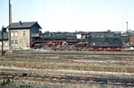 44 0601 (urspr. 44 1601, Graffenstaden, Baujahr 1943) verlässt mit einem Güterzug den Bahnhof Saalfeld. (29.06.1976) <i>Foto: Wolfgang Bügel</i>