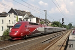 Seit 2013 wurde der Zuglauf des Thalys von Paris über Köln bis Essen verlängert. So kann seitdem der auf dem französischen TGV basierende Zug auch in Düsseldorf-Oberbilk angetroffen werden. (23.07.2013) <i>Foto: Wolfgang Bügel</i>