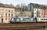 Die "Europa-Lok" 101 101 vor IC 2023 (HH-Altona - Frankfurt/Main) in Wuppertal-Oberbarmen. (16.03.2013) <i>Foto: Wolfgang Bügel</i>