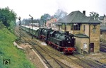 75 515 und 62 015 mit dem Sonderzug zum "Tag des Eisenbahners" in Oberlichtenau. (11.06.1977) <i>Foto: Wolfgang Bügel</i>