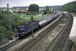 118 039 vor E 3005 in Mündling an der Strecke Treuchtlingen - Donauwörth. (22.05.1981) <i>Foto: Johannes Peisker</i>