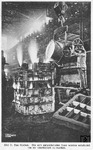 Das Gießen: Beim Gießen entsteht aus flüssigem Werkstoff nach dem Erstarren ein fester Körper. (1913) <i>Foto: Hanomag, Slg. Johannes Glöckner</i>
