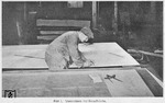 Vorzeichnen der Kesselbleche. (1913) <i>Foto: Hanomag, Slg. Johannes Glöckner</i>