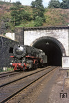 044 493 hat den 1632 m langen Rehberg-Tunnel hinter sich gelassen und rollt in den Bahnhof Altenbeken ein. (19.07.1969) <i>Foto: Robin Fell</i>