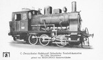 Lok 7, eine C-Zweizylinder-Naßdampf Lok für die Celler Kleinbahnen. (1902) <i>Foto: Hanomag, Slg. Johannes Glöckner</i>