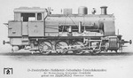 Lok 11 der Braunschweig-Schöninger-Eisenbahn (BSE), die damals für den Ausflugsverkehr zu Elm und Asse gebaut wurde. (1902) <i>Foto: Hanomag, Slg. Johannes Glöckner</i>