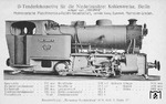 Grubenlok Nr. 3 für die Grube "Ferdinand" der Niederlausitzer Kohlenwerke. (1919) <i>Foto: Hanomag, Slg. Johannes Glöckner</i>