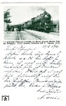 Gruß auf einer Werbepostkarte der Fa. HANOMAG, die eine 2 D-Heißdampf-Lok mit einem Versuchszug auf der Madrid - Zaragossa - Allicante - Bahn zeigt. (1916) <i>Foto: Slg. Johannes Glöckner</i>