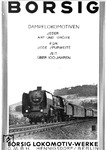 In dieser Anzeige wollte Borsig mit einer selbst gebauten Lokomotive werben und wählte die im Juni 1933 in Dienst gestellte 03 098. Mittlerweile ist aber bekannt, dass es sich hier um die retuschierte 03 088 des Bw Halberstadt (Krupp, Baujahr 1932) handelt, die auf dem Originalbild den D 172 (Leipzig - Amsterdam) zwischen Oker und Goslar befördert. (1935) <i>Foto: WER (Werkfoto)</i>
