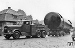 Transport eines Tankbehälters durch die Straßen von Berlin. (1938) <i>Foto: RVM</i>