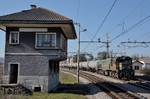 SZ 664-106 fährt am nördlichen Stellwerk des Bahnhof Prestranek vorbei. (12.03.2014) <i>Foto: Stefan Jurasovits   </i>