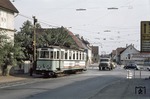 Tw 6 aus der von 1926 bis 1929 von der Maschinenfabrik Esslingen gelieferten Serie in Nellingen.  (11.08.1973) <i>Foto: Dieter Frank, Slg. D. Junker</i>