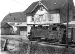 99 704 hat soeben den Bahnhof Großbottwar erreicht. (15.04.1964) <i>Foto: Heinz Hangarter</i>