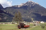 Lok 2 der Achenseebahn bei Maurach. (22.08.1982) <i>Foto: Peter Schiffer</i>