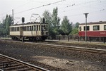 Eine Rarität im Bestand der Köln-Bonner Eisenbahn (KBE) stellte der 1905 gebaute Triebwagen 508 dar, der ab 1956 als ET 5 eingereiht wurde. Er wurde 1960 ausgemustert. (05.1959) <i>Foto: Robin Fell</i>