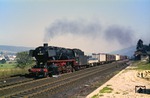 044 331-7 (44 1332 vom Bw Ehrang) mit einem Güterzug in Bengel auf dem Weg nach Trier. (25.09.1970) <i>Foto: Robin Fell</i>