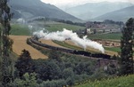 Zwei Franco-Crosti Loks der Reihe 741 der FS mit einem Reisebürosonderzug im Pustertal in Südtirol. (1976) <i>Foto: J. R. Broughton</i>