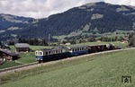 MOB BDe 4/4 Nr. 27 im Berner Oberland bei Gastaad. (30.09.1992) <i>Foto: Ulrich Neumann</i>