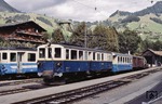 Pause des MOB-Extrazuges in der Station Chateau d'Oex. (30.09.1992) <i>Foto: Ulrich Neumann</i>