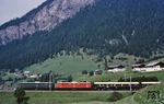 ÖBB 1110.20 und 1110.522 vor Sonderzug D 18025 "Orient-Express" am Brenner bei St. Jodok. (30.08.1984) <i>Foto: Joachim Bügel</i>