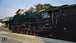 03 1059 (Bw Stralsund) ist im Bahnhof Bergen auf Rügen eingetroffen. (09.1969) <i>Foto: Robin Fell</i>