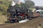 044 523 (44 1523 vom Bw Koblenz-Mosel) mit einem Güterzug zwischen Moselweiß und Güls. (02.10.1971) <i>Foto: Kurt Reimelt</i>