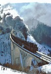 95 0016 mit P 18004 auf dem Nassetelleviadukt oberhalb von Lauscha. (28.02.1979) <i>Foto: Wolfgang Bügel</i>