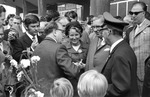 Anlässlich einer Festveranstaltung in Bochum Hbf ist der damalige Präsident der BD Essen Dr. Karl-Heinz Eckhardt mit Frau anwesend. (10.06.1971) <i>Foto: Johannes Glöckner</i>