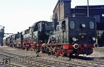 Zusammenstellung des Lokzuges nach Bochum-Dahlhausen mit 89 7159, 66 002, 90 009, 01 008 und 044 508. (23.05.1977) <i>Foto: Wolfgang Bügel</i>