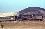 65 1051 mit P 5018 nach Jena bei Uhlstädt. (27.02.1977) <i>Foto: Peter Schiffer</i>