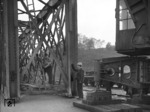 Die alte Brückenkonstruktion der Kocherbrücke wurde im Bf Gaildorf-West verschrottet. (30.10.1968) <i>Foto: Wolf Schneider</i>