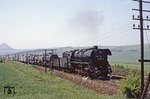 44 0504 (Krauss-Maffei, Abnahme 26.06.1941) mit einem Güterzug auf der Rampe von Sangerhausen nach Blankenheim. (31.05.1979) <i>Foto: Joachim Bügel</i>
