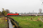 101 079 mit IC 2200 (Köln - Norddeich Mole) auf der Güterzugstrecke Gremberg - Duisburg-Wedau bei Immigrath-Richrath. (28.03.2015) <i>Foto: Joachim Bügel</i>