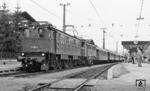 Ankunft des Sonderzuges aus Innsbruck mit 116 009 und ÖBB 1670.08 im Bahnhof Seefeld. (21.05.1978) <i>Foto: Frank Lüdecke</i>