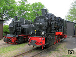 Loktreffen der 99 4633 und 99 4644 an Himmelfahrt im Prignitzer Kleinbahnmuseum Mesendorf. (16.05.2015) <i>Foto: Andreas Höfig</i>