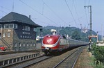 601 005 unterwegs als "Alpen-See-Express" Dt 13317 nach Oberstdorf in Remagen. (25.07.1980) <i>Foto: Wolfgang Bügel</i>