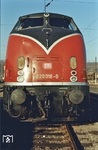 Das markante Gesicht der wohl bekanntesten Diesellok der Deutschen Bundesbahn, aufgenommen in Saarbrücken Hbf. (03.1973) <i>Foto: Prof. Dr. Willi Hager</i>