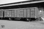 Gedeckter Güterwagen (Bauart: F) Nr. 236099 der Société Nationale des Chemins de fer Français (SNCF), aufgenommen in Köln-Gereon. (04.1967) <i>Foto: Reinhard Todt</i>
