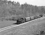 99 704 auf der 750mm Bottwartalbahn zwischen Talheim und Schozach. (15.04.1964) <i>Foto: Heinz Hangarter</i>