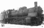 Die sächsische XII H2 Nr. 680 im Kriegseinsatz im litauischen Wirballen. Die Lok wurde bei der Reichsbahn als 38 219 eingereiht und am 18. April 1966 ausgemustert. (1916) <i>Foto: Slg. Johannes Glöckner</i>