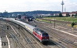 218 108 läuft mit D 598 aus Lindau in Kiel ein. (11.07.1978) <i>Foto: Peter Schiffer</i>