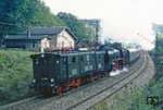 E 77 10 und 03 001 mit einem Sonderzug von Dresden nach Nossen bei Edle Krone. (05.10.1980) <i>Foto: Joachim Bügel</i>